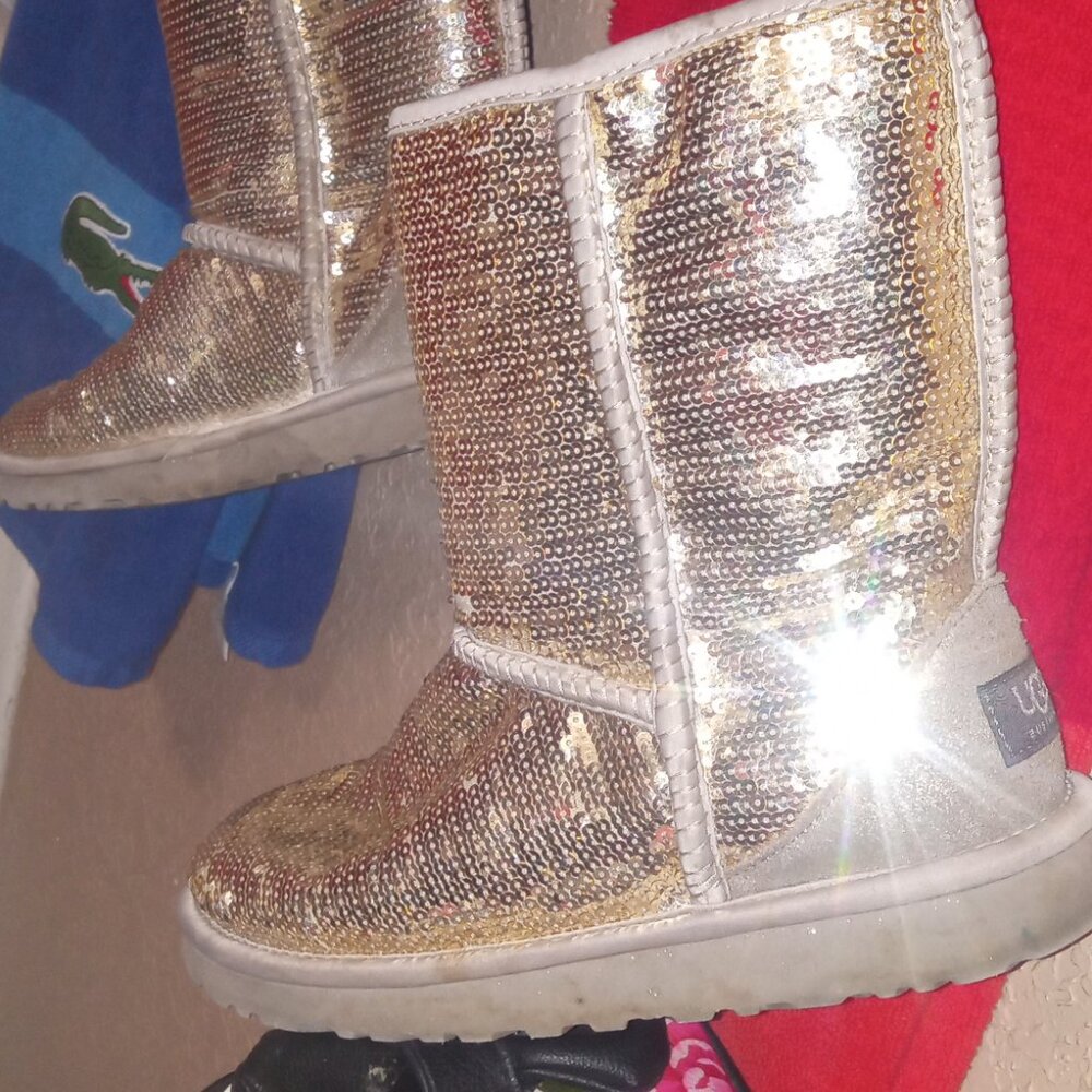 Brand new Gold sequins Ugh boots